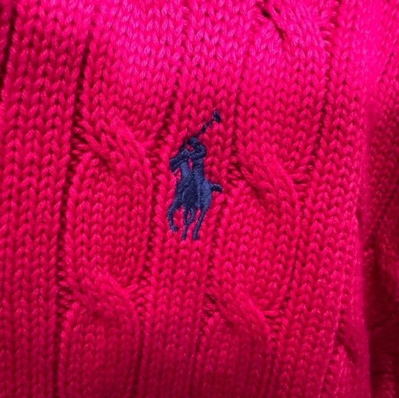 Ralph Lauren Fuchsia Cable Knit Sweater - Picture 6 of 7